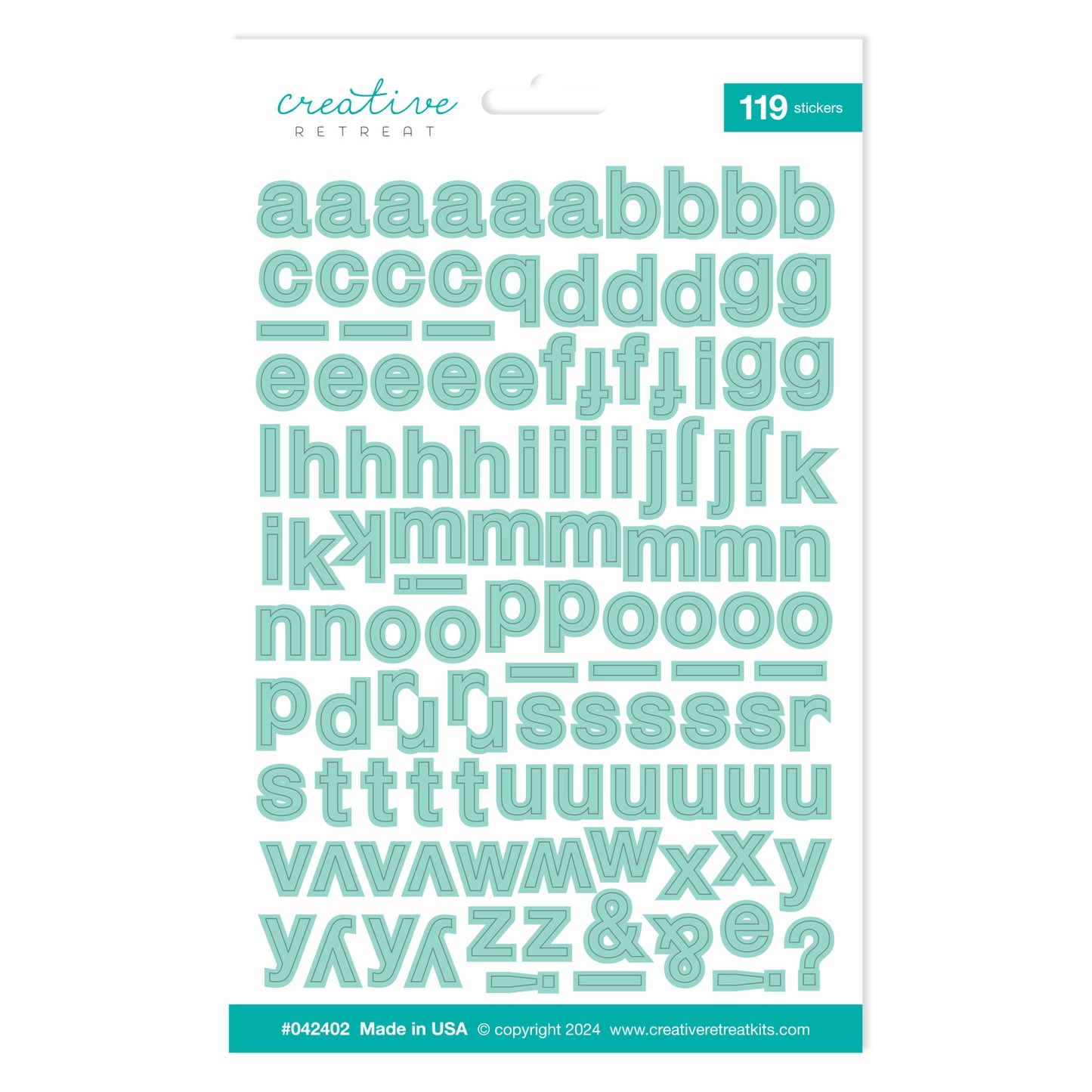 Arranged Alphabet Stickers