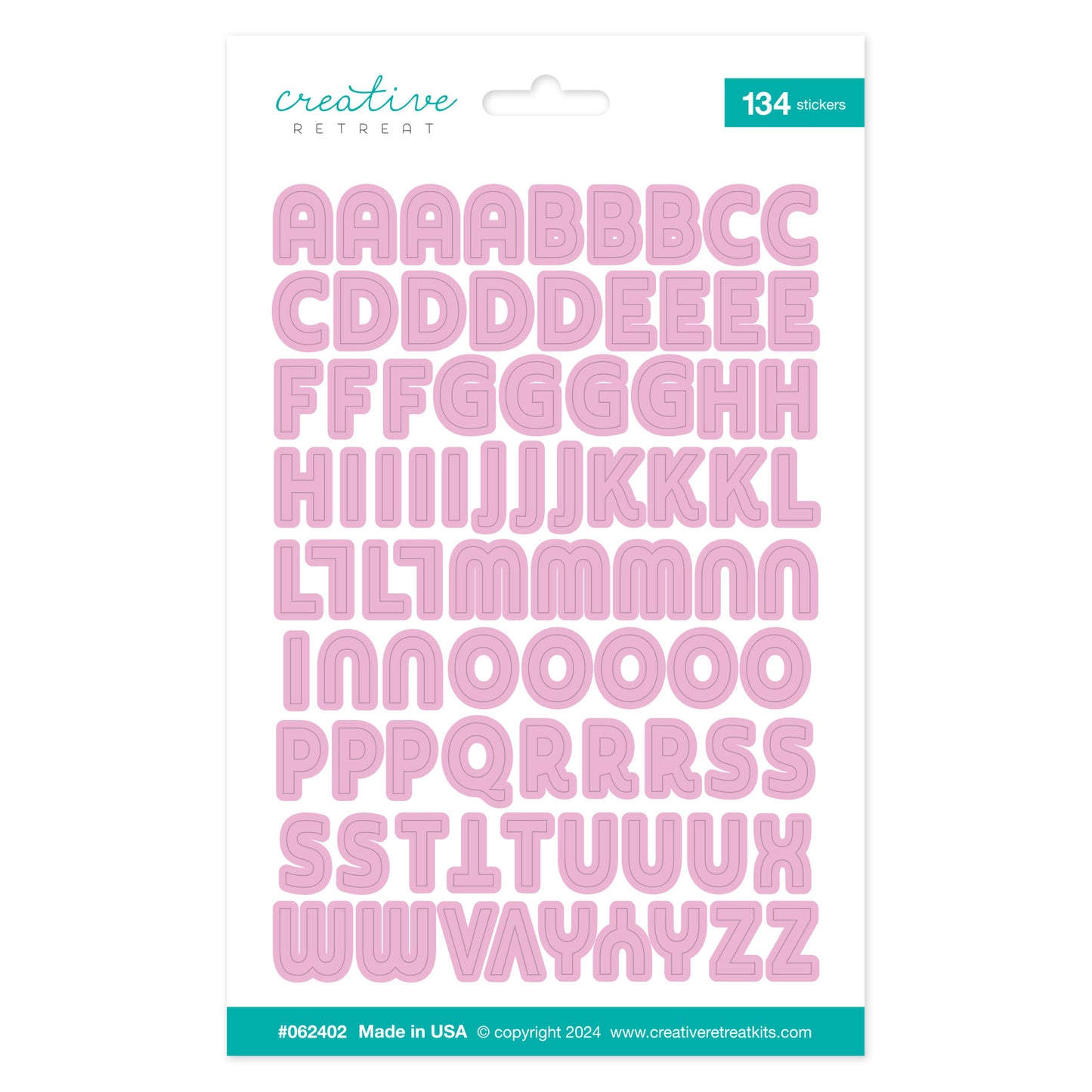 Bends Down Alphabet Stickers