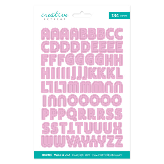 Bends Down Alphabet Stickers