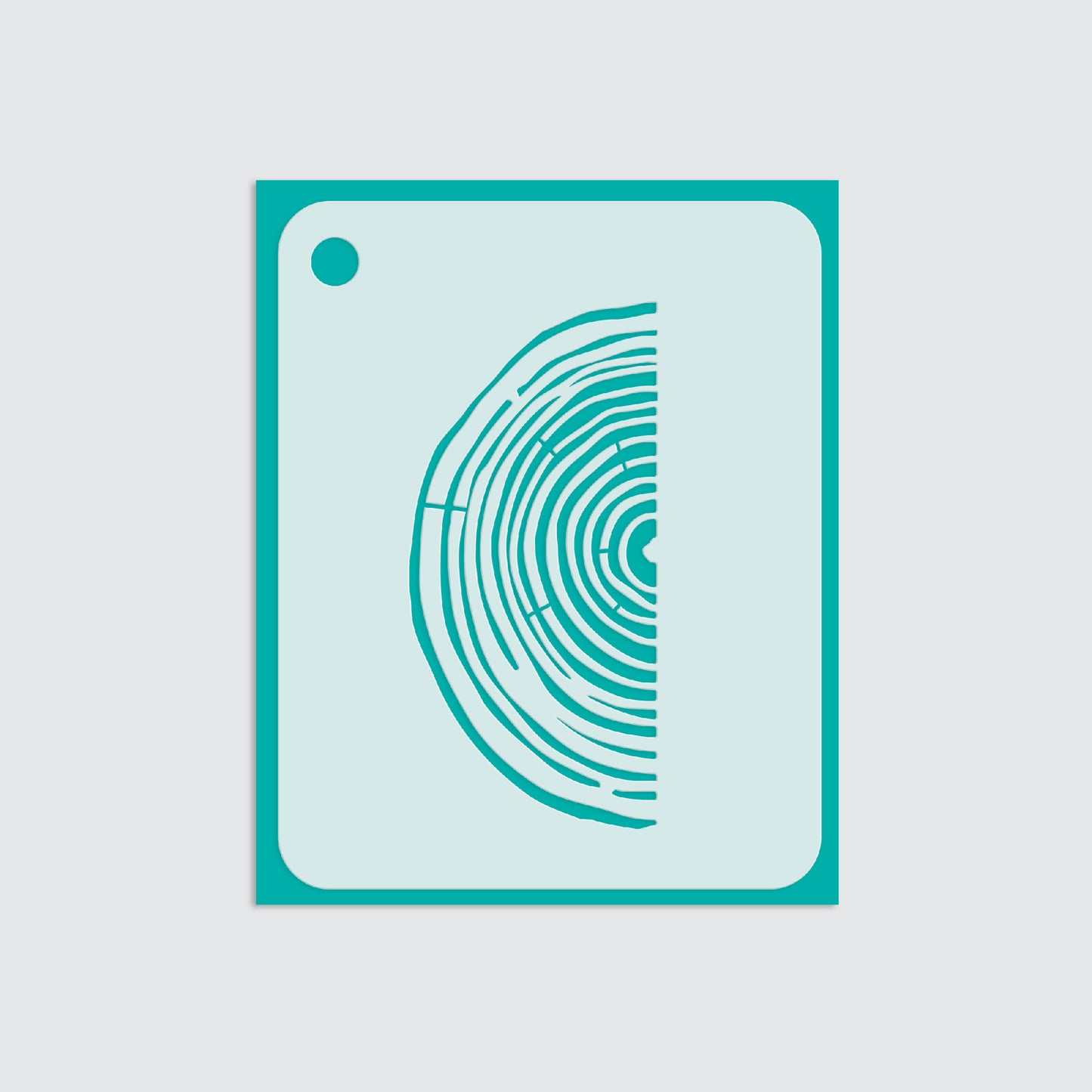 Tree ring design stencil for scrapbooking