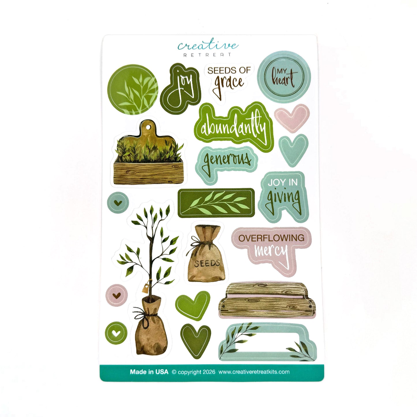 Planted In Faith Glossy Decor Stickers
