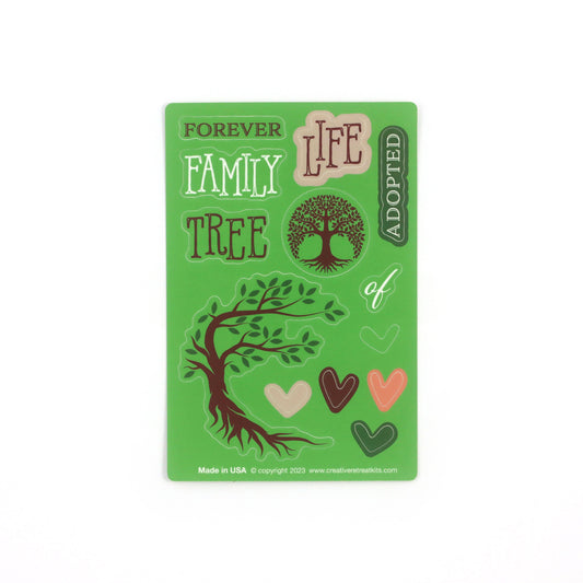 Family Tree Glossy Stickers