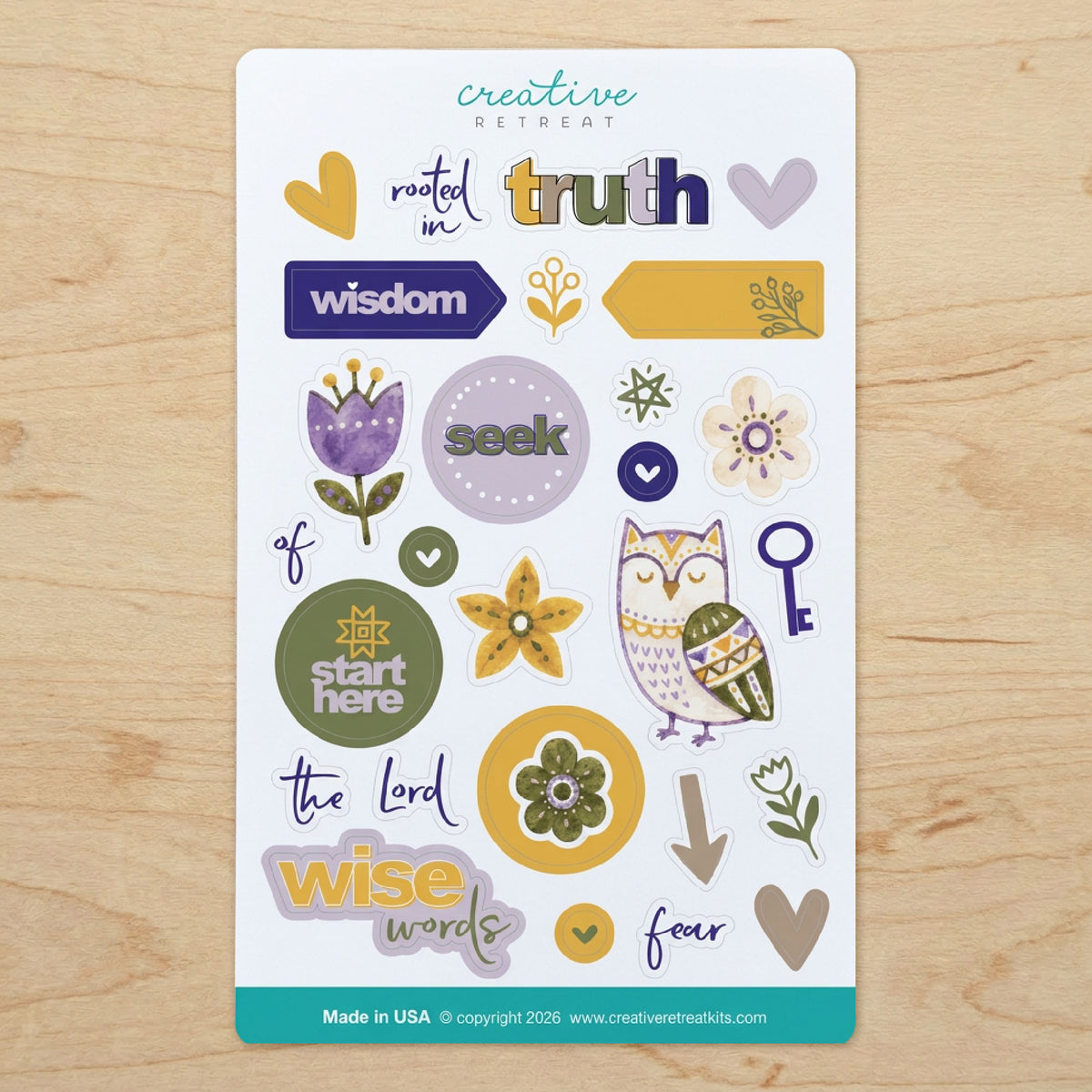 Wisdom Begins Here Glossy Decor Stickers