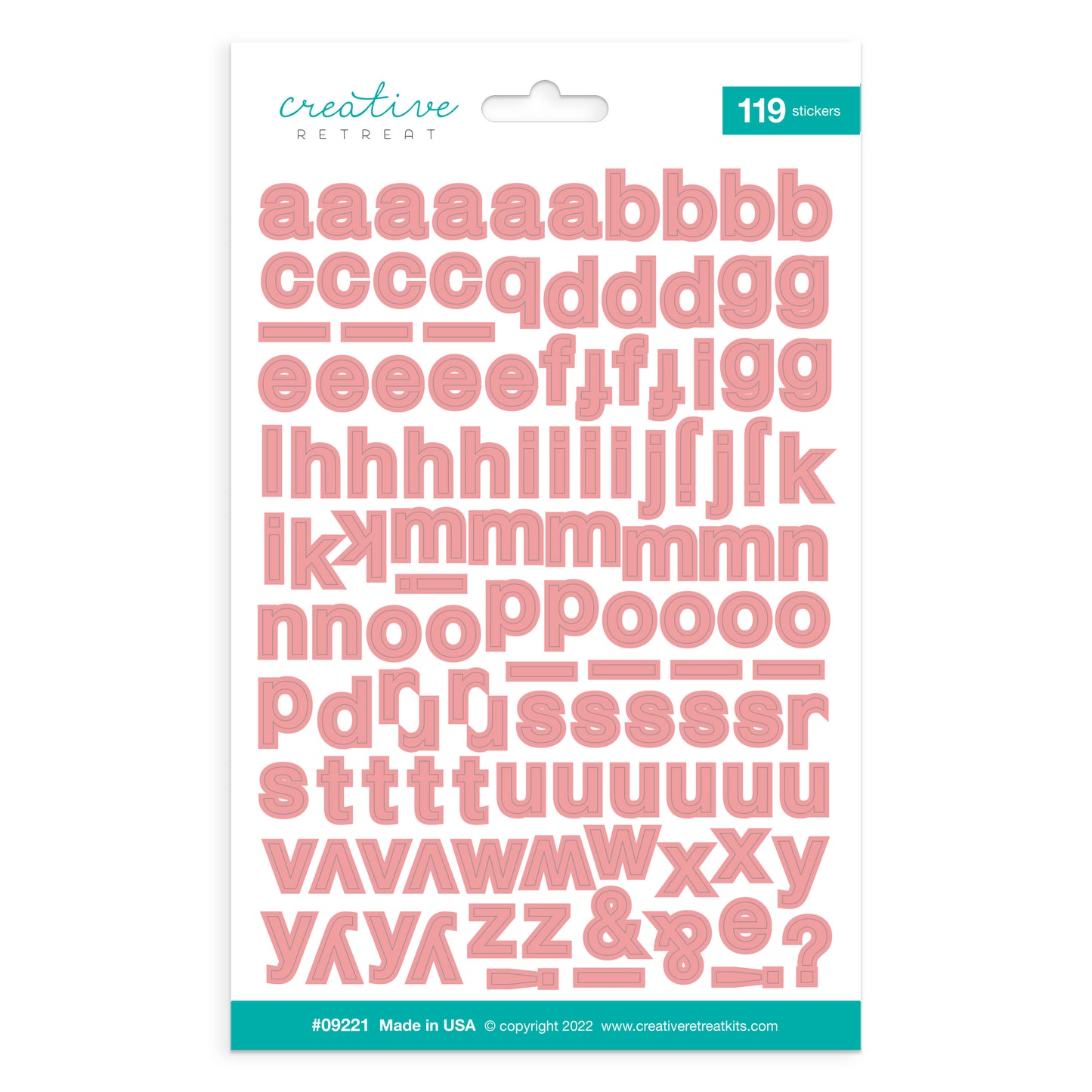 Heartfelt Alphabet Stickers