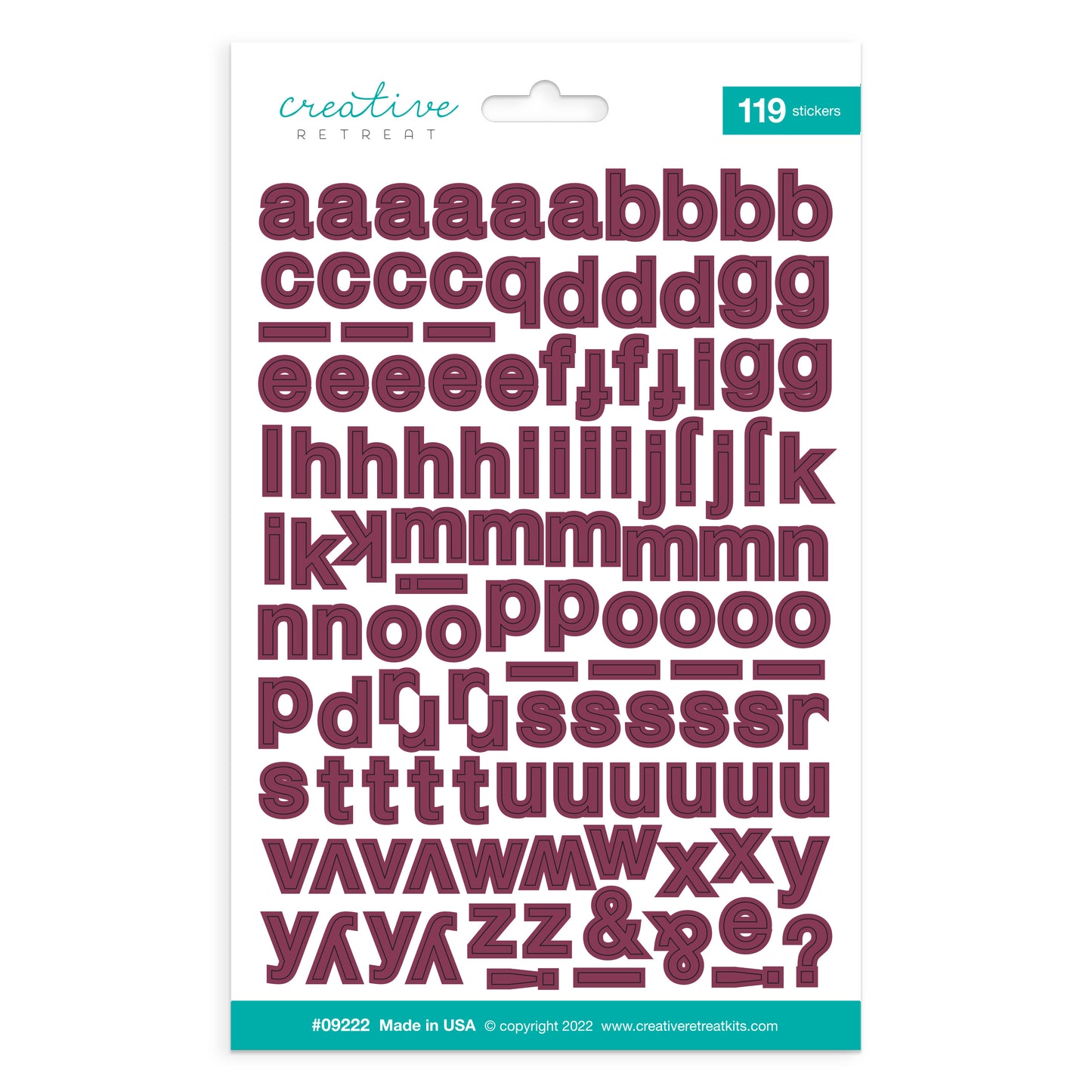 Heartfelt Alphabet Stickers