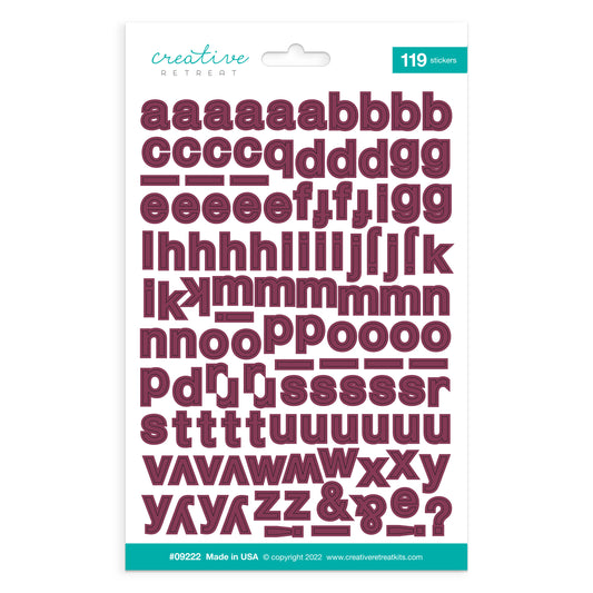 Heartfelt Alphabet Stickers