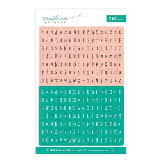 Worthy of the Wait Alphabet Stickers