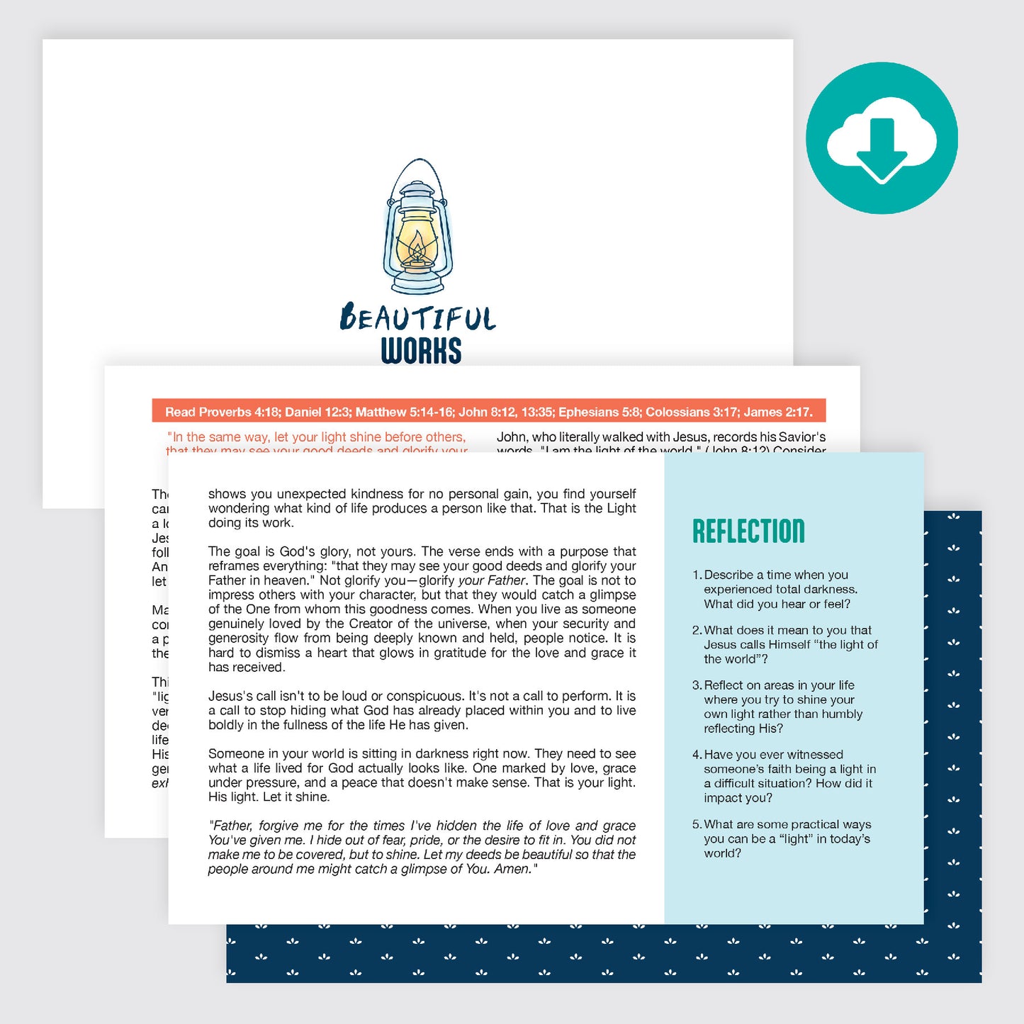 Printable Beautiful Works Devotional