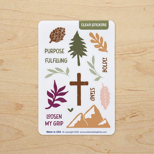 Daily Cross Clear Stickers