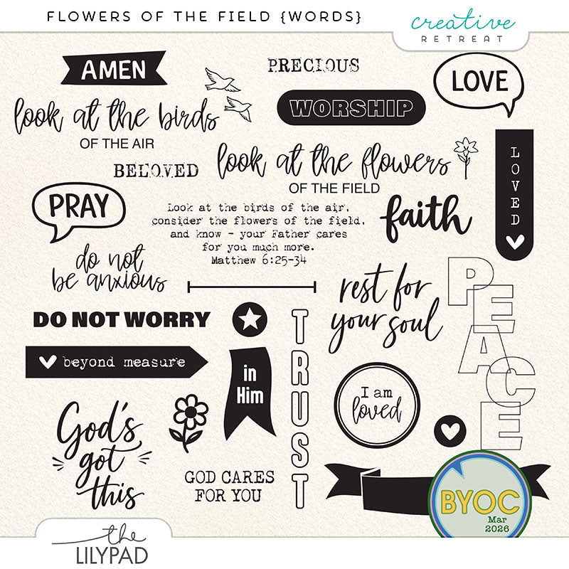 Flowers of the Field Words