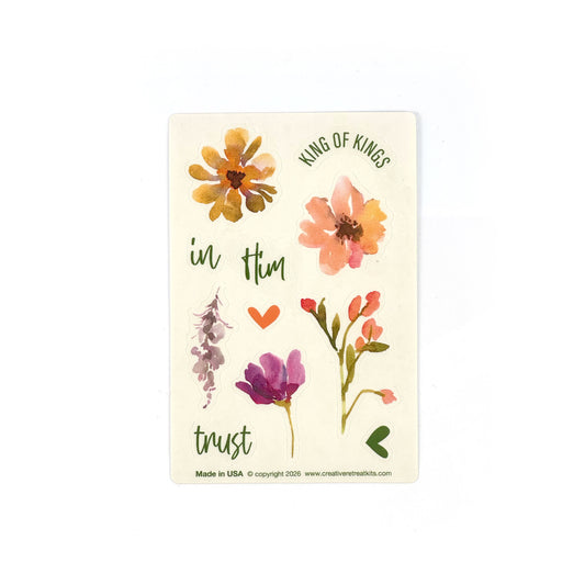 My God Reigns Clear Stickers