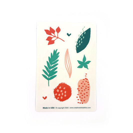 One Heart Clear Stickers
