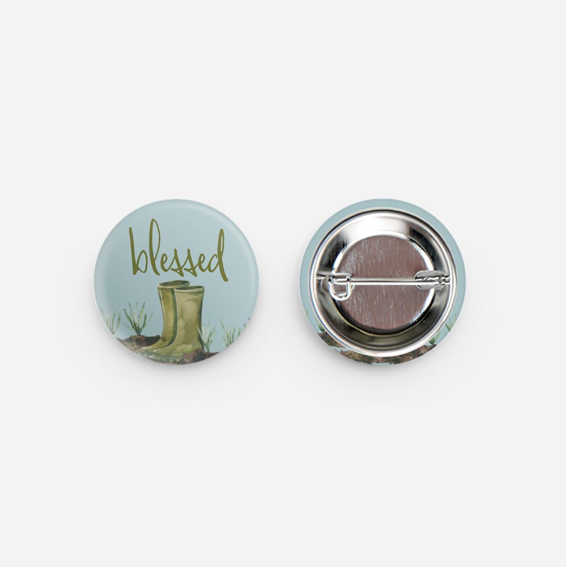 Blessed Boots Button Pin