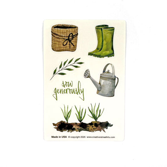 Planted in Faith Clear Stickers