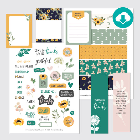 Threshold of Thanks Printables