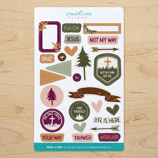 Daily Cross Glossy Decor Stickers
