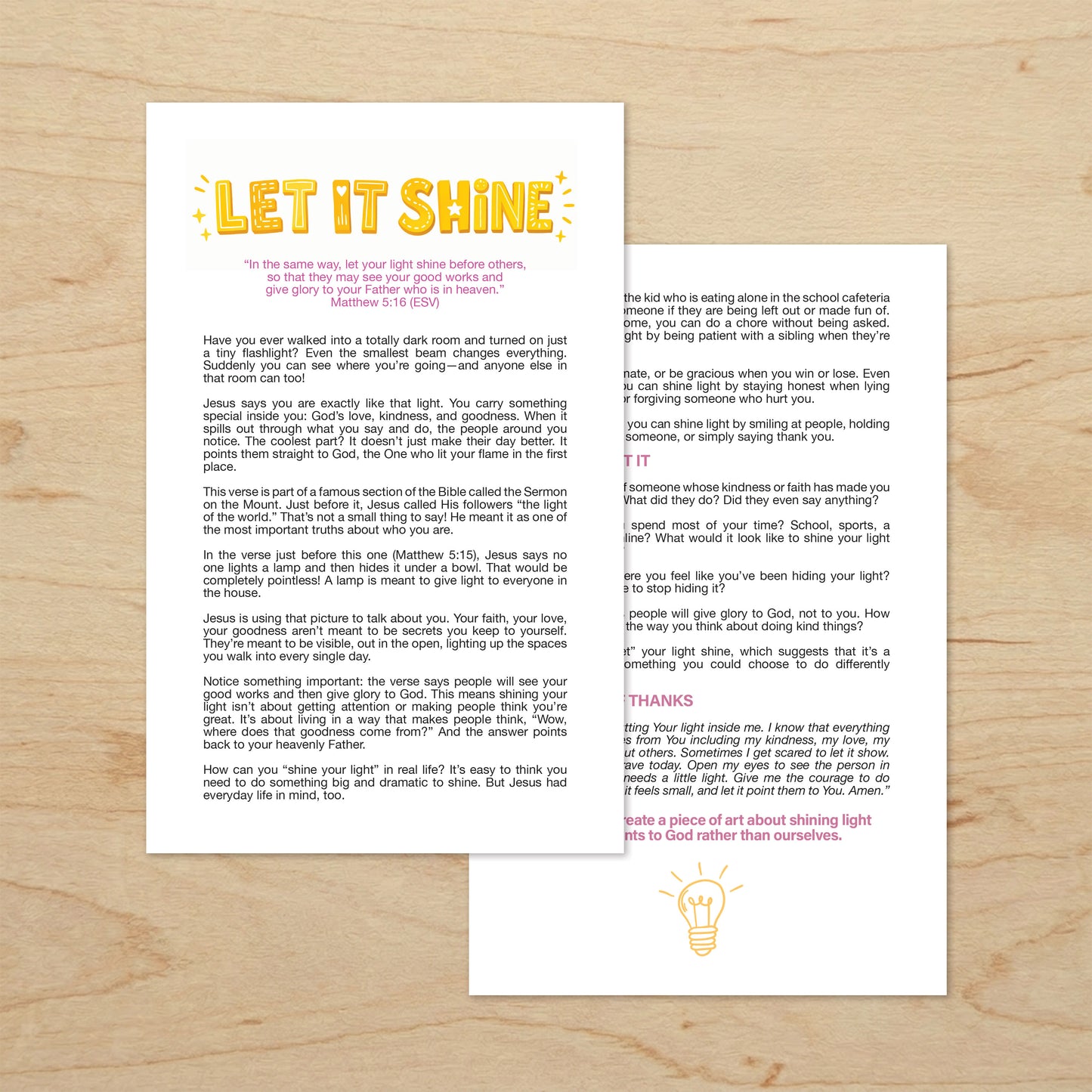Let It Shine Kids Devotional