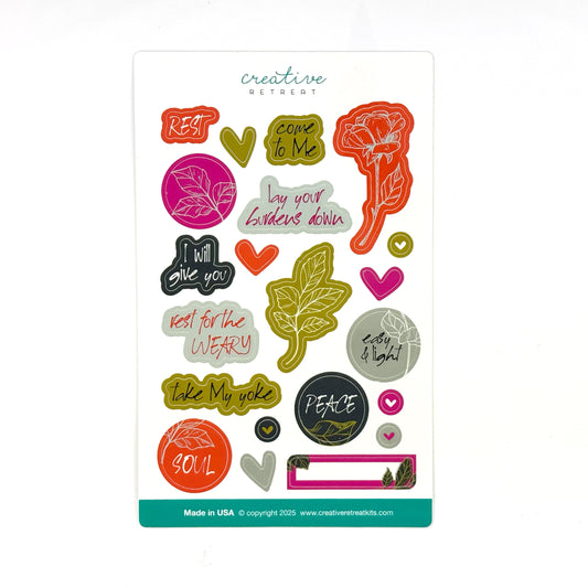 Rest for the Weary Glossy Decor Stickers