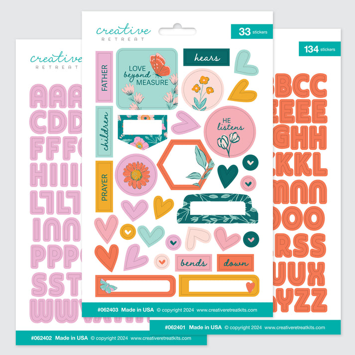 Bends Down Sticker Set – Creative Retreat Kits