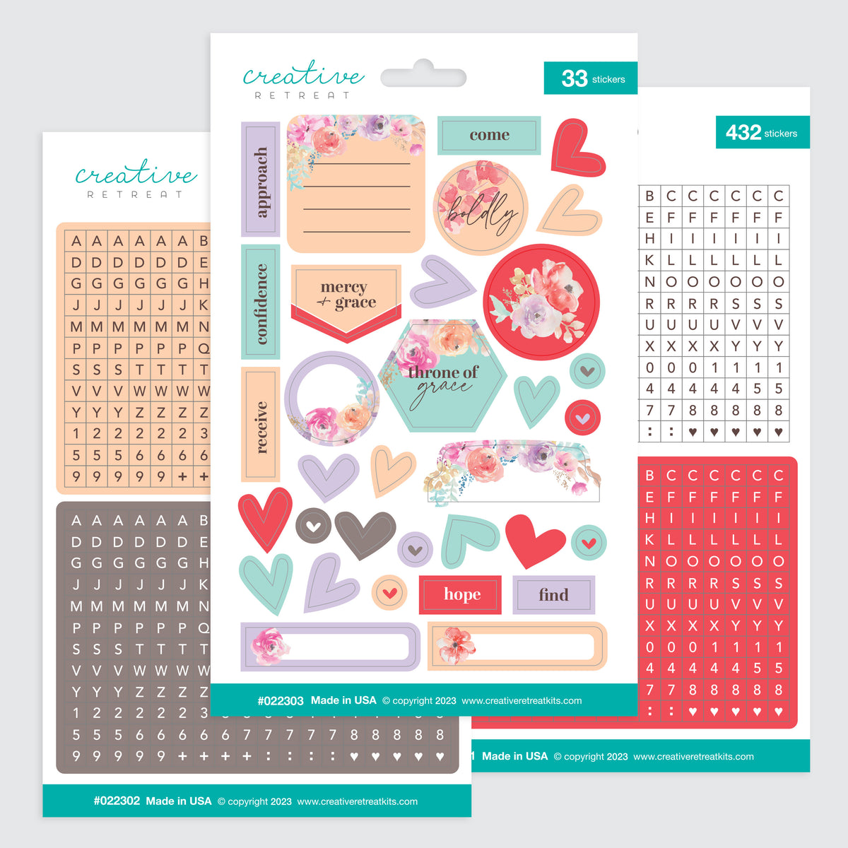 Come Boldly Sticker Set – Creative Retreat Kits