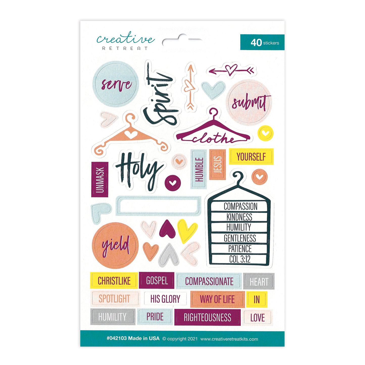 Clothed in Humility Decor Stickers