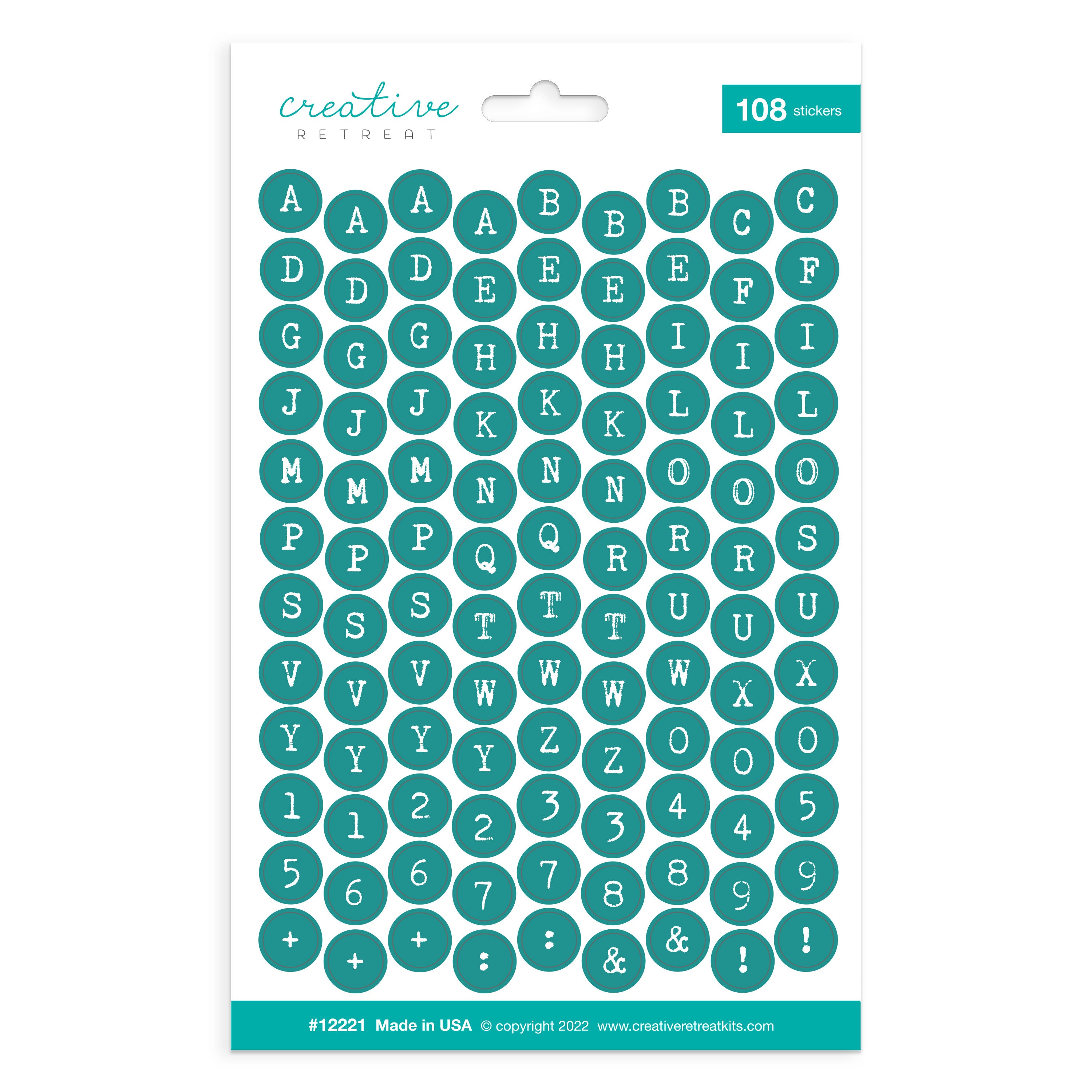 Above Design Sticker Name Above Alphabet Stickers – Creative Retreat Kits