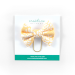 Butter Floral Bow Clip