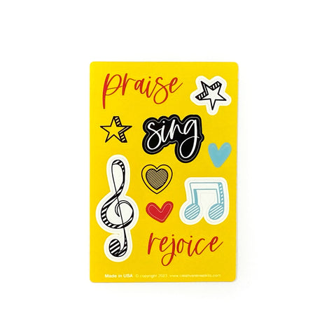 Sing for Joy Glossy Stickers