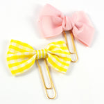 Grosgrain and Gingham Bow Set
