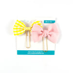 Grosgrain and Gingham Bow Set